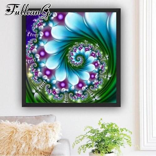 FULLCANG 5d diy full square/round drill diamond painting abstract purple flower mosaic embroidery sale resin craft kit FC680