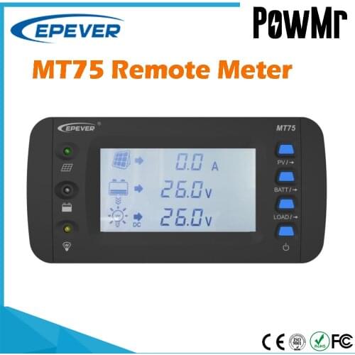 EPEVER MT75 Remote Meter for XTRA-N series/TRIRON series/Tracer-AN series/Tracer-BN Series Controller IPower SHI Series Inverter