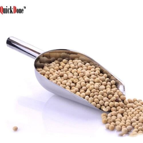 QuickDone Stainless Steel Flour shovel Ice Scoop Dry Goods Scoop Flour Shovel Ice Scoops 8 Inch Size Kitchen Accessories AKC5284