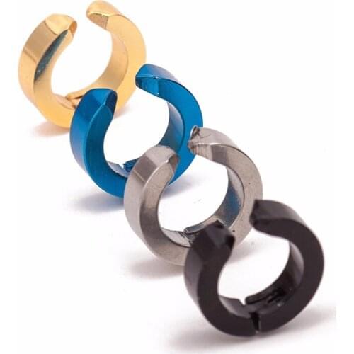 8 Fashion Solid Colors No Piercing Adjustable Ear Cuff for Women Clip Earrings