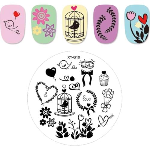 Kimcci Nail Art Stamping Plate Flower Animal Lace New Year Merry Christmas Design Nail Template Stamp Image Manicure Stencil