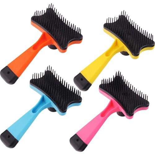 Dog Brushes Pet Supplies Pet Hair Brush Self Cleaning Dog Cat Kitten Comb Grooming Rabbit Fur Care Dog Brush Pet Accessories