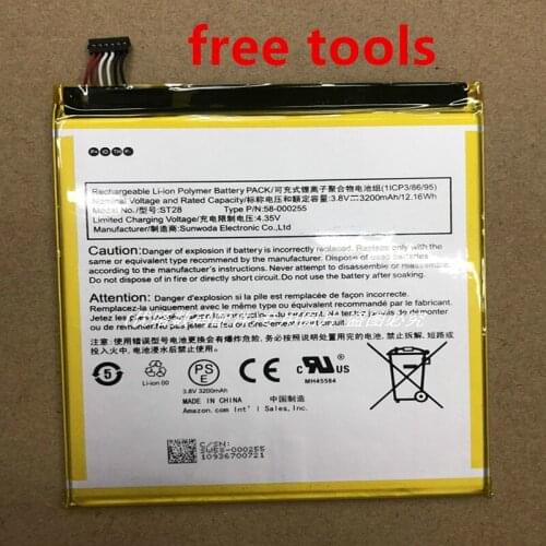 High quality 3200mAh battery for Amazon ST28 Tablet Pad Type P/P 58-000255