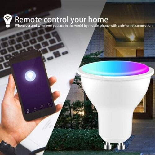Wifi Smart Gu10 LED Light Bulb Spotlight Tuya/smart Life APP 4W RGBCW Voice Control Work With Alexa Google Home