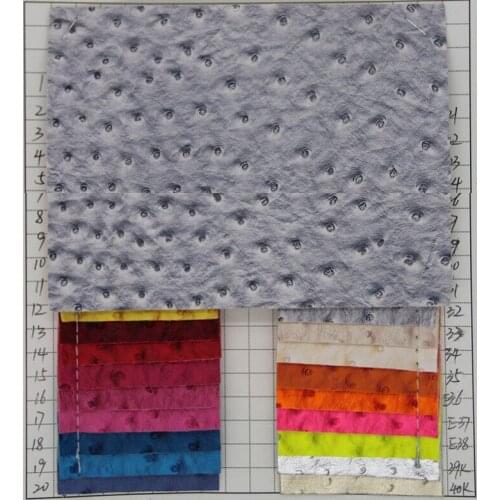 1.2mm thick Factory cheap wholesale / semi-PU leather latest style bags ostrich pattern artificial leather handbags fabric