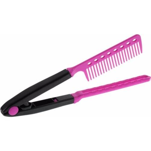 10pcs/lot Easy Way To Style V Type Hair Straightener Comb DIY Salon Hairdressing Styling Tool Combs