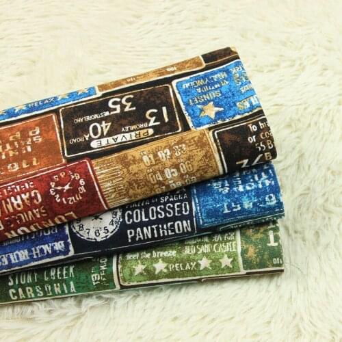 110x45cm 100% cotton fabric tissues for DIY patchwork, baby Doll dress bedding bag material Time patterns curtains table cloth