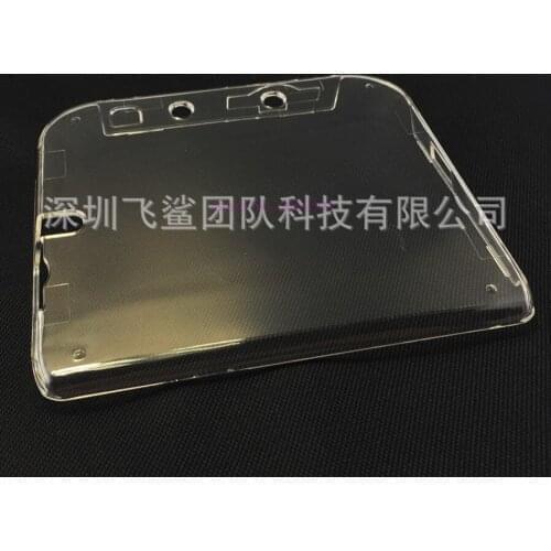 200pcs Transparent Clear Plastic Hard Case Cover Clear protective Shell with Film For 2DS game console