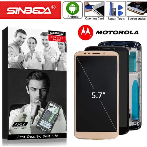 5.7'' Original For Motorola Moto E5 G6 play XT1922 XT1922-3 LCD Display with Touch Sensor Glass Digitizer with Frame for moto E5