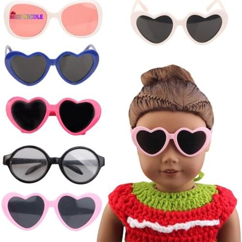 Doll Accessories For Girls Cute Sunglasses Necklace Hairpin For 43 Cm Bebe Reborn Baby Clothes For Our Generation Toys