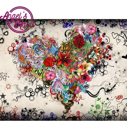 5d diy diamond embroidery heart of flower diamond painting Cross Stitch full square&round Rhinestone mosaic home decoration gift