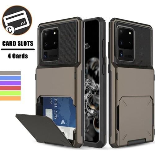 For Samsung S20 Note 20 Ultra 10 9 8 S10 E S9 S8 Plus S7 Case With Wallet Card Hidden Credit Card Cover For Galaxy A7 A9 2018