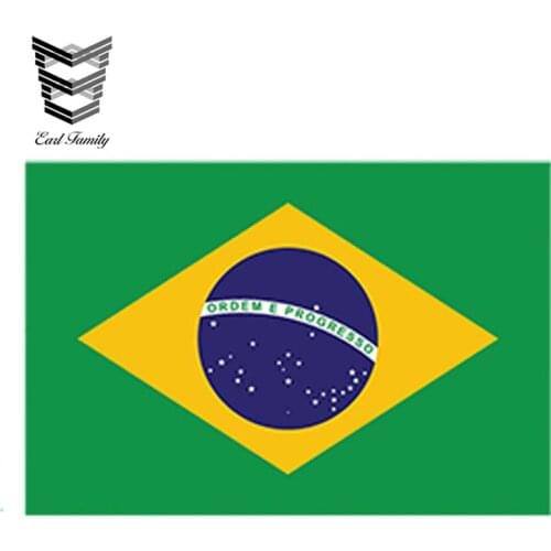 EARLFAMILY 13cm x 7.5cm Car Styling Brazil Flag Vinyl Decal Sticker Self Adhesive Country Brazilian Bra Waterproof Car Sticker