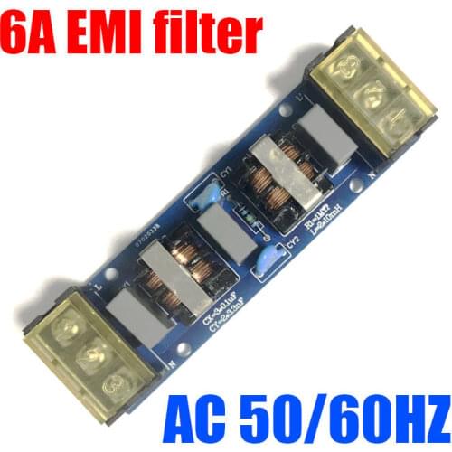 DYKB AC 110V 220V 6A Power Filter EMI Filter Audio Power Filter Power Purifier Board noise FOR Speaker Amplifier CAR