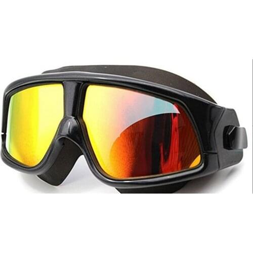 HD Anti-fog Oversized Silicone Plated Swimming Glasses waterproof and UV not fogging protects your eyes 1 pair