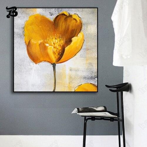 Canvas Painting Wall Art Yellow Tulip Flowershome Decoration Oil Painting Oncanvas Posters and Prints for Living Room Wall Decor