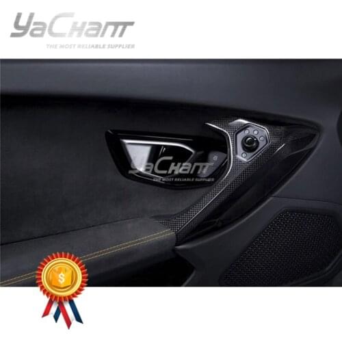 Forged / Plain Carbon Fiber Interior Fit For 2014-2019 Huracan LP610-4 & LP580-2 Coupe Spyder LHD Inner Door Handle Replacement