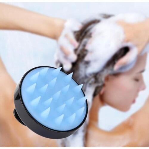 1pc Massage Brush Hair Wash Brush Silicone Head Body Massager Comb Silicone Acupoint Massage Relaxing Brush Tools