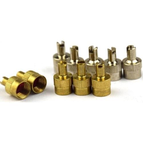 Copper Slotted Head Valve Stem Cap Car Motorcycle Valve Wheel Tire Valvol Lid