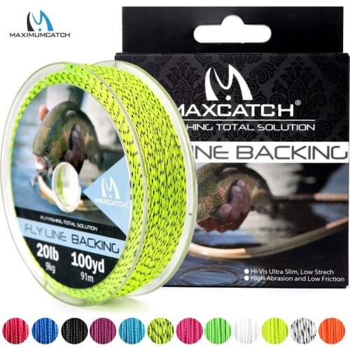 Maximumcatch 20/30LB 50/100/300 Yard Braided Backing Line Multi Color Fly Fishing Line