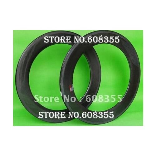 Clincher Rim 88mm - 3K Full carbon road bike 700C wheels Clincher Rim 88mm ( holes : 20,24)