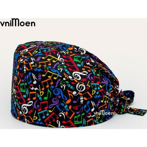 Wholesale New Unisex Cotton Adjustable Pet Work Hats Dust Cap Nursing Cap Elastic Beauty Hats Beauty Salon Baotou Hat Scrubs