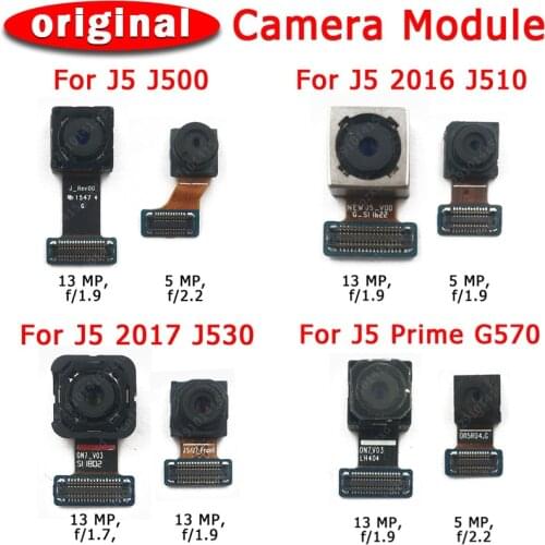 Original Front Rear Back Camera For Samsung Galaxy J5 2016 2017 Prime J500 J510 J530 Main Facing Camera Module Replacement Parts