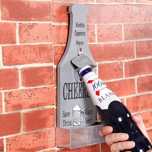Creative Open Beer Bottle Opener Wall Act Role Ofing American Retro Bar Hanging Nostalgic Kitchen Soft Accessories