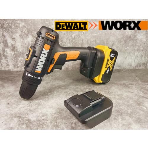 Tool adapter for Dewalt DCB 18/20V battery to worx 4pin 20Vmax tool battery usage