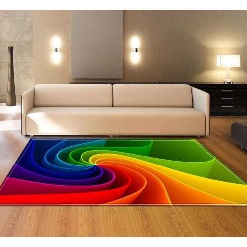 Simple Carpet Living Room Sofa Coffee Table Blanket Bedside Bed Mat Floor Bedroom Slip Rug Kids Playing Print Mat