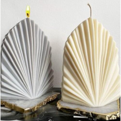 Silicone Candle Mould 3D Handmade Craft Resin Mould Luxury Art Candle Mold Coral Shell Shape Roman Column Silicone Molds