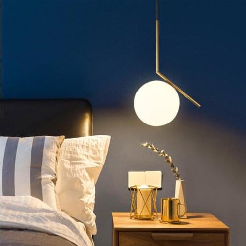 Nordic bedroom bedside Pendant Lights personality creative luxury hanging lamp For hotel room restaurant bar single head Lamp