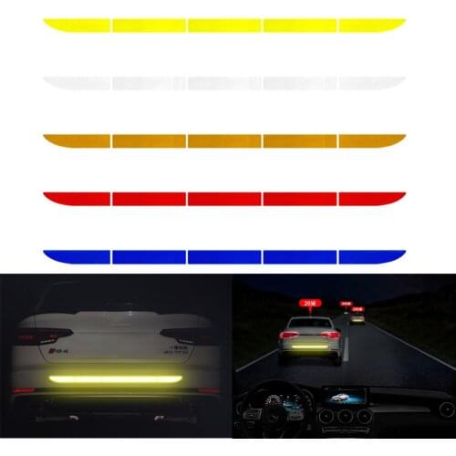 90*3.5cm Car Truck Bumper Reflective Stickers Film Tape Auto Safety Warning Night Decal Strip Epoxy Sticker