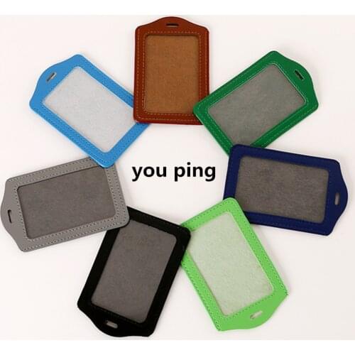 High quality 516 PU material card sleeve ID Badg Bank Credit Card Badge Holder School student office supplies