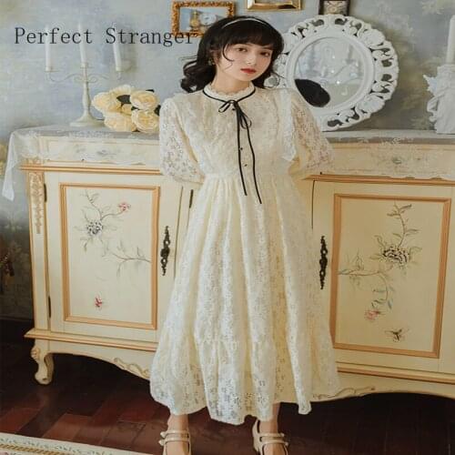French Lace Vintage Dress Women Long Sleeve Elegant One Piece Dress Korean 2021 Autumn High Street Slim Midi Dress