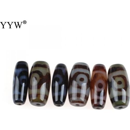 1 Piece Natural Tibetan Dzi Buddhist Bead Vintage Jewelry Agate Stone Beads Oval Dark Brown Antique Agates Buddhist Jewelry