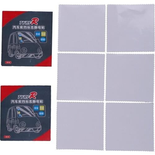 6 pcs/lot Car Electrostatic Paste Film Windshield Patch Inspection License Pass