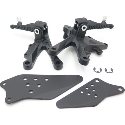 Aftermarket free shipping motorcycle partsFront Rider Foot Rest Pegs Brackets For 2006 2007 2008 2009 2010 KAWASAKI ZX-10R BLACK