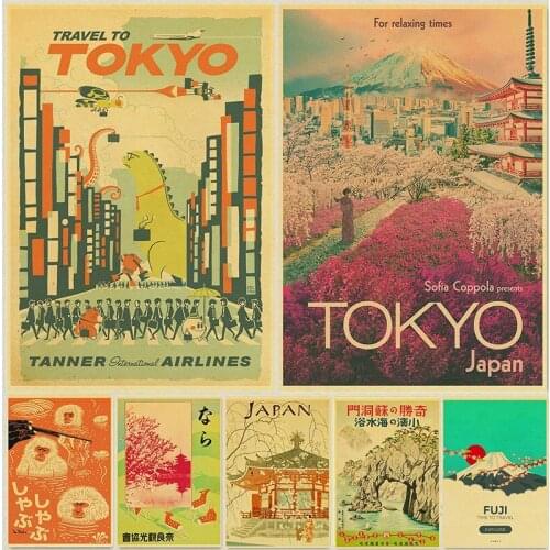 Anime Poster Visit Japan Tokyo Travel Posters Retro Poster Canvas Painting Wall Decor Wall Posters Wall Art Picture Home Decor