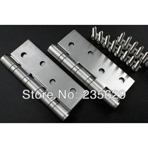 Free Shipping, SUS 201 ball bearing hinge, 4inch*3inch*3mm, stainless steel Hinges for timber door Hinge, no noise, long life