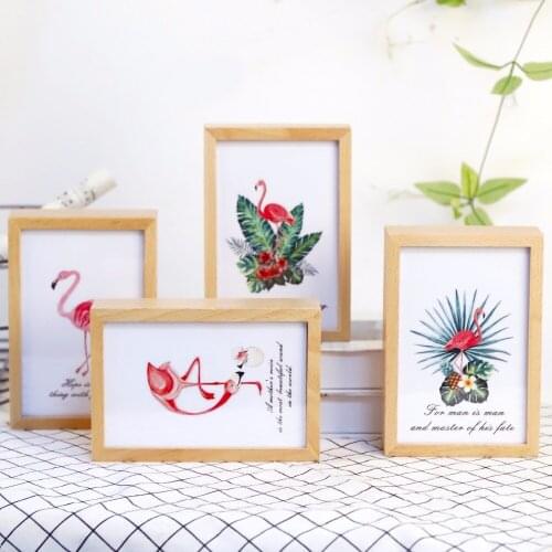 Wooden Retro Style Brown Ficture Frame Music Boxes Living Room Decor Wood Picture Desktop Frame Music Boxes Photo Frame Gifts