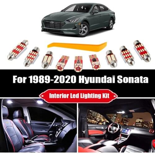 For Hyundai Sonata 1989-2018 2019 2020 Canbus Vehicle LED Interior Light kit License Plate Lamp Bulbs Car Lighting Accessories
