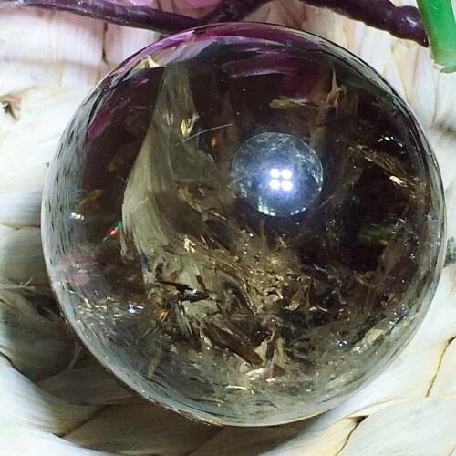 Smoky quartz sphere