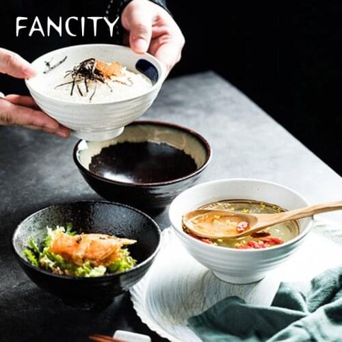 FANCITY Northern bold drinking bowl, party banquet creative trumpet bowl, Japanese rice bowl, eating bowl, soup noodle bowl
