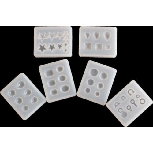 1pcs UV Resin Jewelry Liquid Silicone Mold Tower Button English Letter Charms Silicone Resin Mold For Jewelry Making