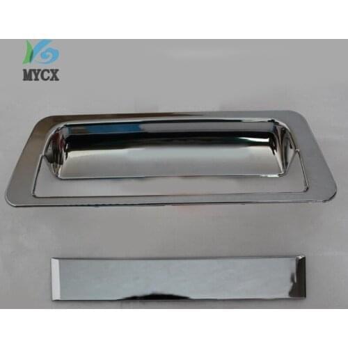 Chrome Accessories for nissan navara brute d40 tail gate trim for nissan frontier navara d40 2006-2013 car styling plate parts