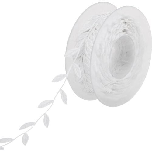15 M Simulation Artificial Leaf Ribbon Double Side Elegant Leaves for DIY Craft Wreath Making Gift Wraping Decoration