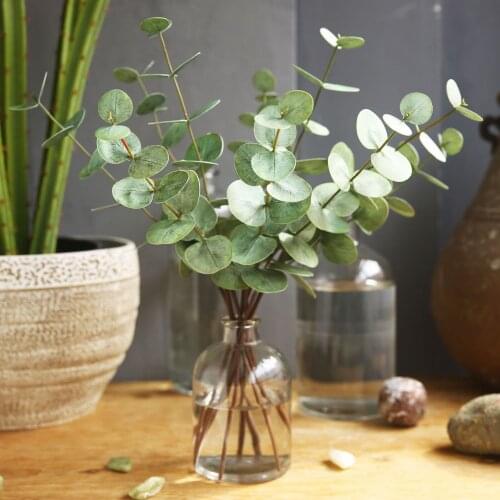 Artificial Flower Fake Eucalyptus Plant Vine Delicate Plastic Tropical Plants Real Touch Leaves Artifical Decoration