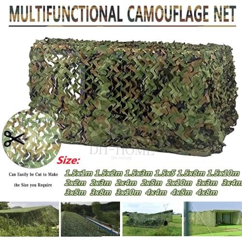 DH2x2m /4x5m Hunting Military Camouflage Nets Woodland Army training Camo netting Car Covers Tent Shade Camping Sun Shelter