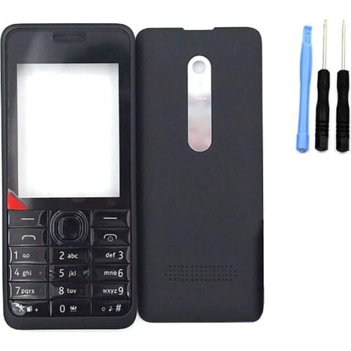 Classia Full Housing Cover Bezel Case Keypad Keyboard for Nokia 301 Asha N301& Screwdriver Open Tools